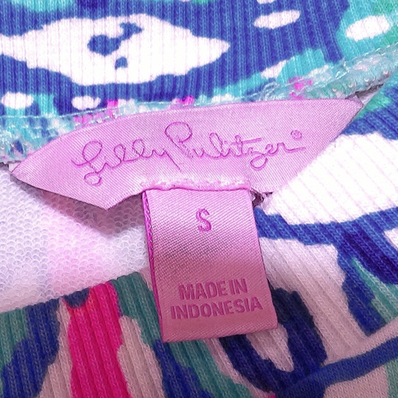 NWOT Lilly Pulitzer Carlita Tiki Pink PoP Over Crop Top BK Zip Accent Size Small - Picture 4 of 6